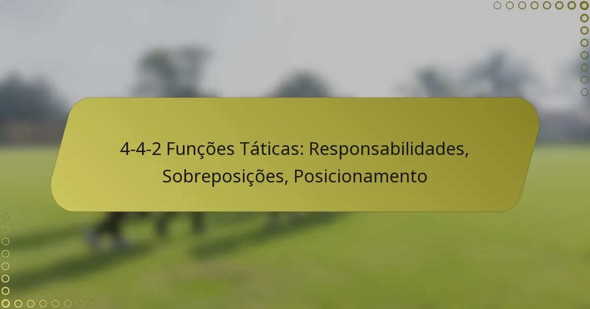 4-4-2 Funções Táticas: Responsabilidades, Sobreposições, Posicionamento